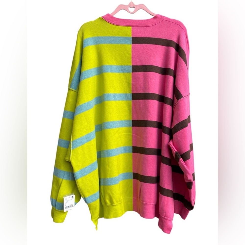 Free People Colorful Striped Oversized Sweater - Picture 2 of 5
